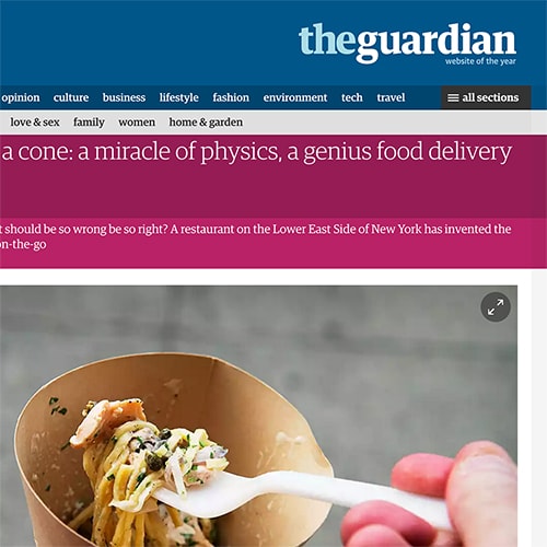 Screenshot of an article on The Guardian site about Spaghetti Incident